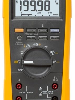 Handheld Digital Multimeter — Yellow and Black Portable Tester